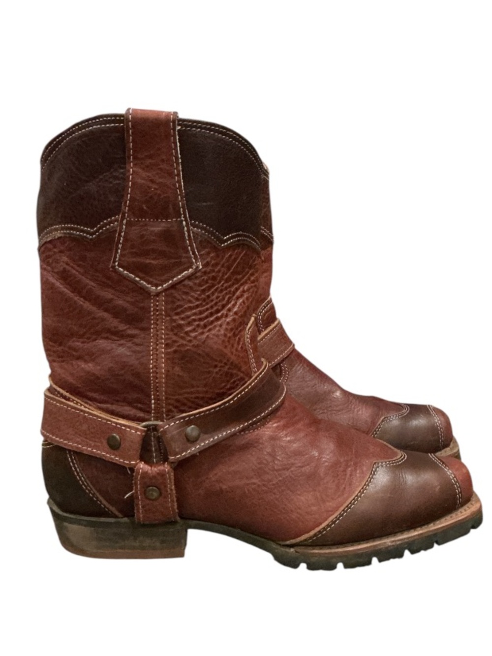 Source unknown men’s genuine brown leather boots sz 9